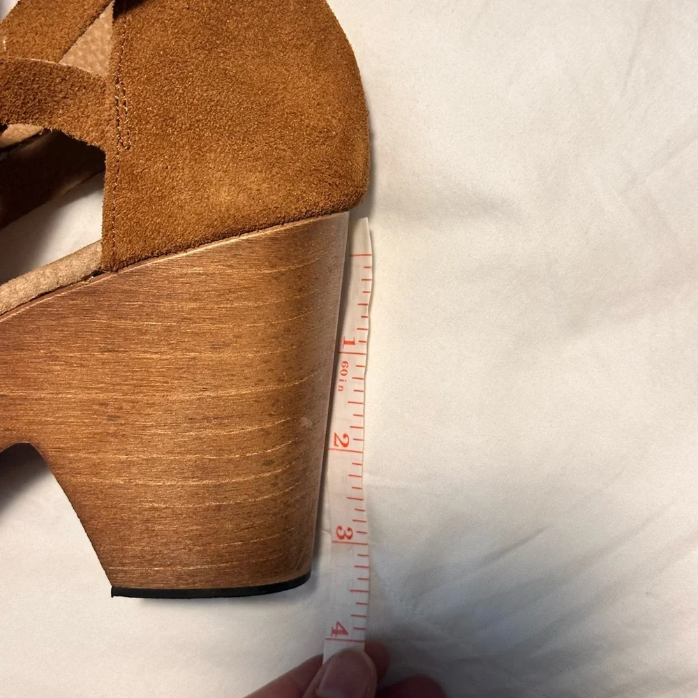 Free People Brown Platform Ankle Boots with Chunky Heel - Picture 5 of 6